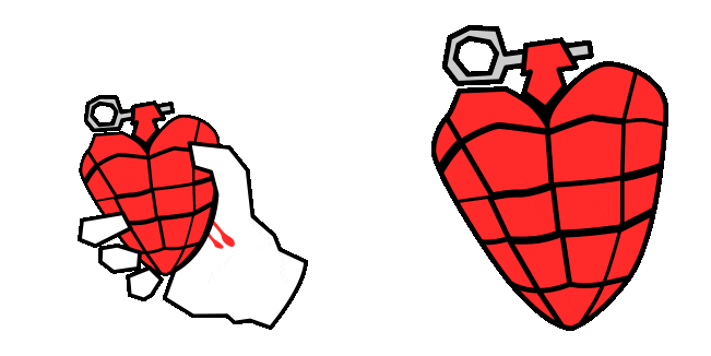 green day heart shaped grenade animated custom cursor