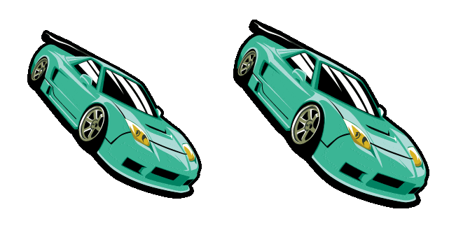 green honda nsx animated custom cursor