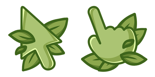 green leafy custom cursor