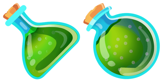 green potion flasks custom cursor