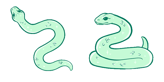 green snake animated custom cursor