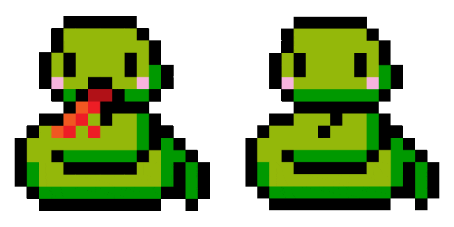 green snake pixel animated custom cursor