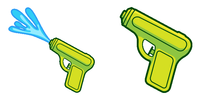 green water gun toy animated custom cursor