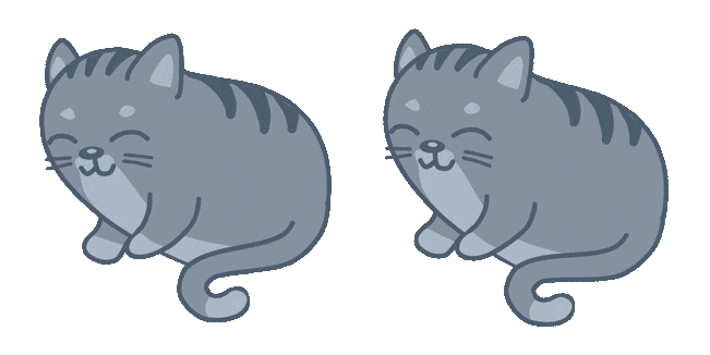 grey cat kneading animated custom cursor