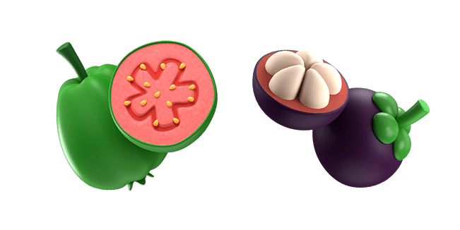 guava & mangosteen 3D custom cursor