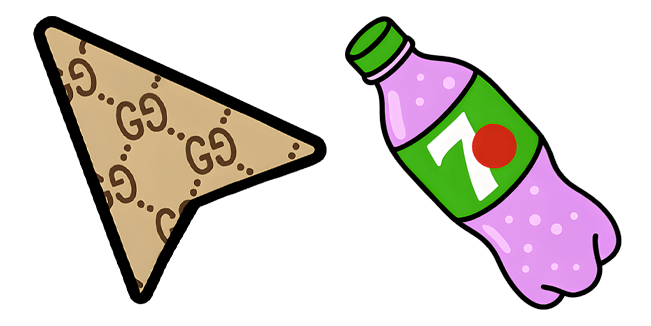 gucci arrow & purple 7up custom cursor