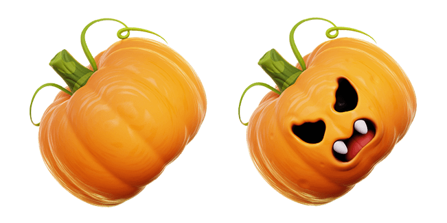 halloween angry pumpkin 3d custom cursor