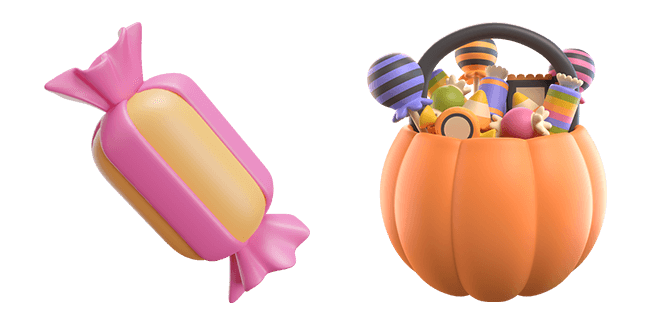 halloween candy pumpkin bag 3d custom cursor