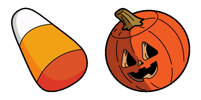 halloween candy corn jack o lantern animated custom cursor