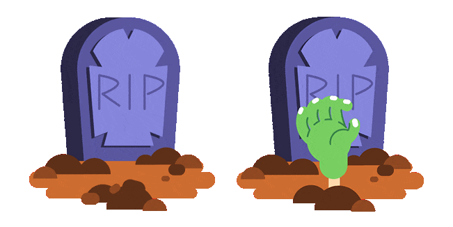 halloween hand from the grave animated custom cursor