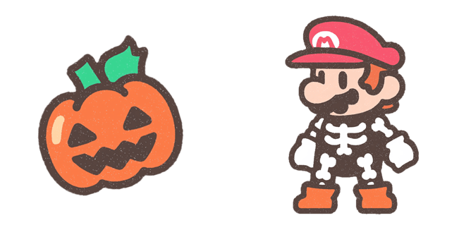 halloween mario skeleton jack o lantern custom cursor