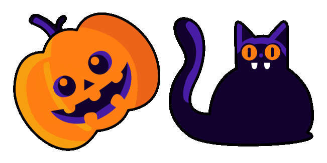 Halloween Pumpkin & Black Cat Animated Cursor - Sweezy Cursor
