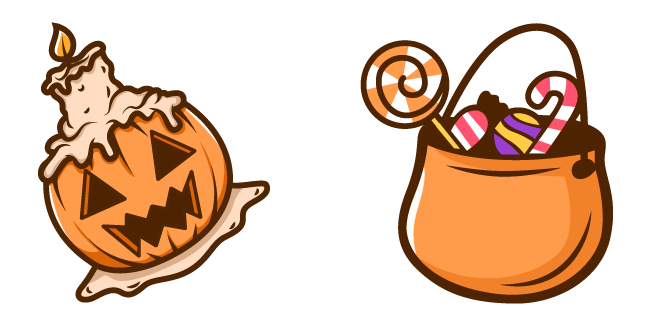 halloween pumpkin candle candy bag custom cursor