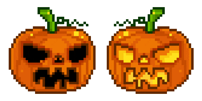 halloween pumpkin pixel animated custom cursor