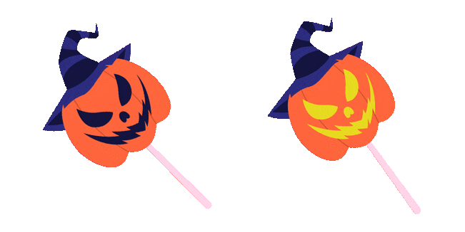 halloween pumpkin stick animated custom cursor