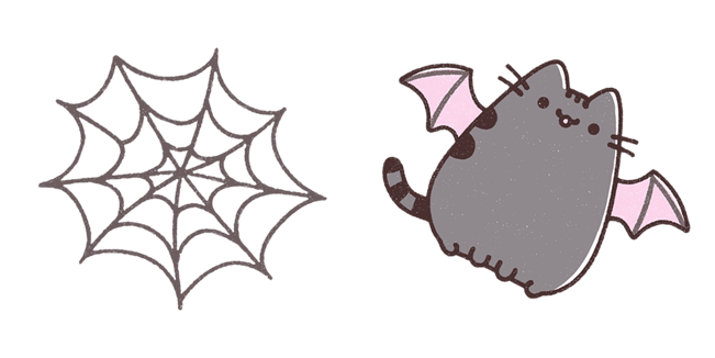 halloween pusheen the bat web custom cursor