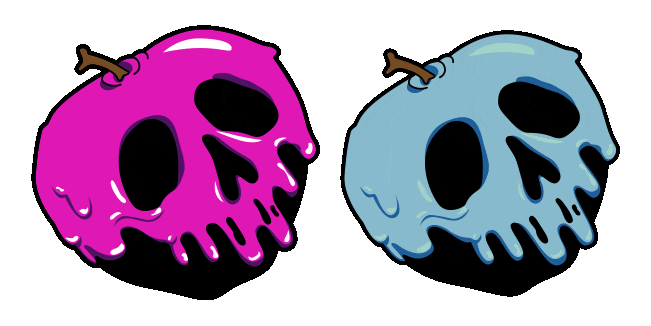 halloween skull apple animated custom cursor