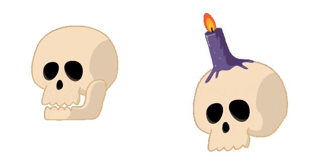halloween snapping skull animated custom cursor
