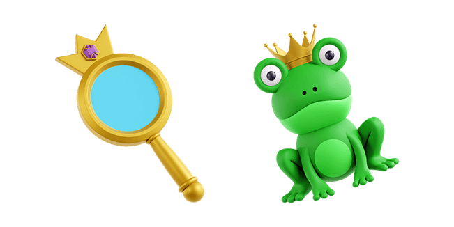 hand mirror & frog prince 3D custom cursor
