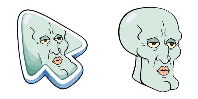 handsome squidward meme custom cursor