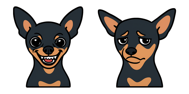 happy sad pinscher custom cursor