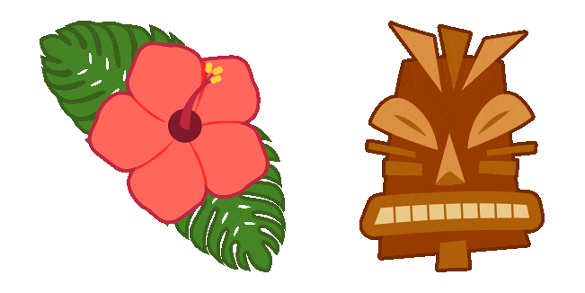 hawaii aesthetic flower mask animated custom cursor