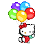 Hello Kitty & Balloons Animated
