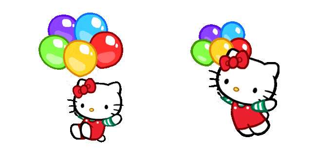 hello kitty balloons animated custom cursor