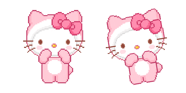 hello kitty hearts pixel animated custom cursor