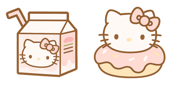 hello kitty milk and donut custom cursor