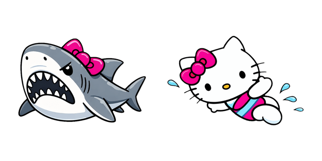 hello kitty shark jaws custom cursor
