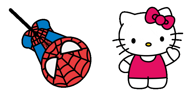 hello kitty spider man animated custom cursor