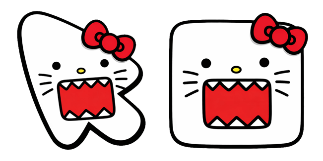 hello kitty x domo kun custom cursor