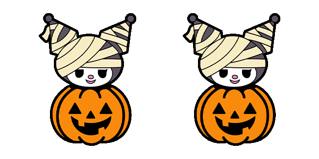 halloween kuromi in pumpkin animated custom cursor