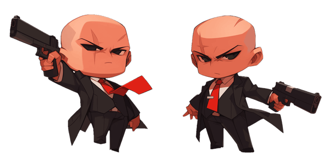 hitman chibi agent 47 custom cursor