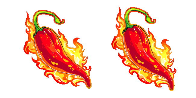 hot chili pepper animated custom cursor