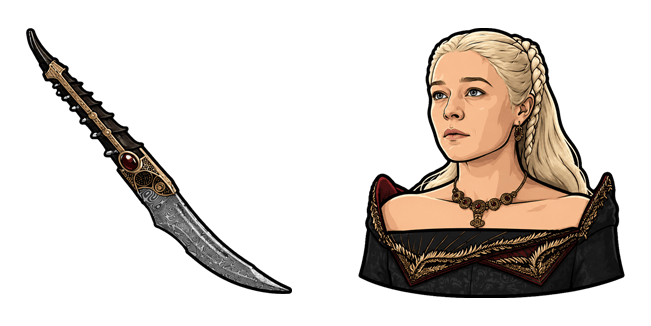 house of the dragon rhaenyra targaryen catspaw dagger custom cursor