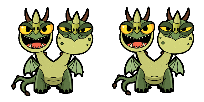 how to train your dragon chibi belch and barf animated custom cursor