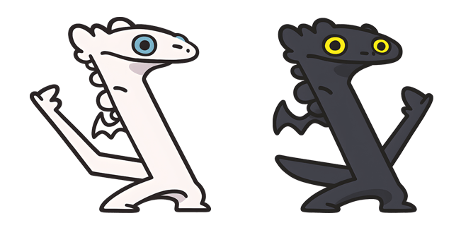 httyd toothless light fury dance meme custom cursor