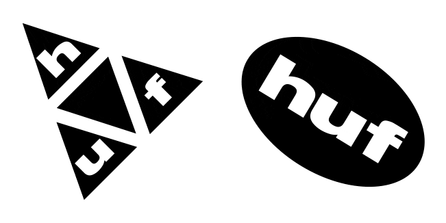 huf triple triangle huf oval logo animated custom cursor