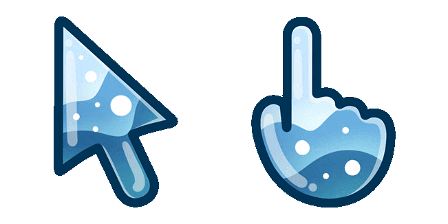 hydro wave texture animated custom cursor