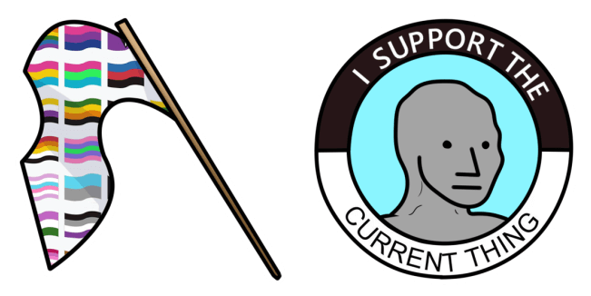 i support the current thing meme custom cursor