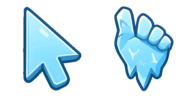 ice texture animated custom cursor