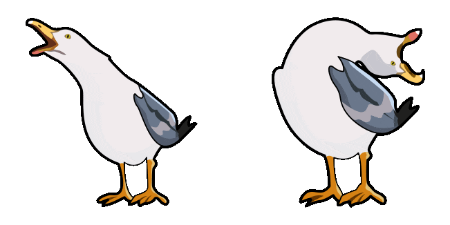 inhaling seagull meme animated custom cursor