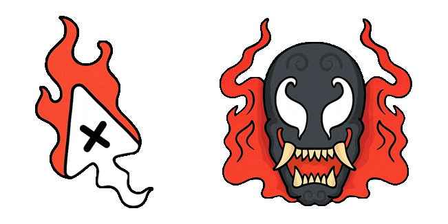 japanese venom animated custom cursor