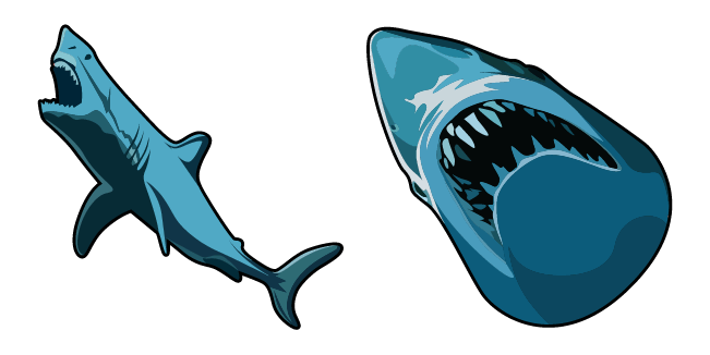 jaws great white shark custom cursor
