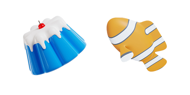 jelly & fish 3D custom cursor