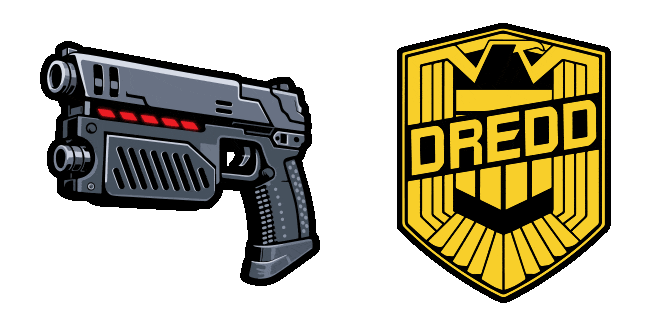 judge dredd badge lawgiver animated custom cursor