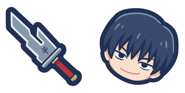 jujutsu kaisen chibi toji fushiguro & sword custom cursor