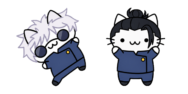 jujutsu kaisen gojo and geto kawaii cats custom cursor